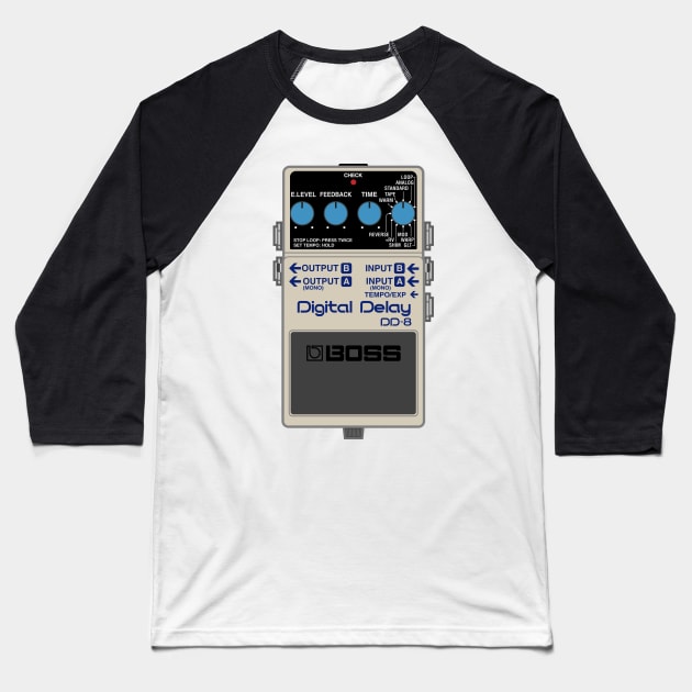 Boss DD-8 Digital Delay Guitar Effect Pedal Baseball T-Shirt by conform